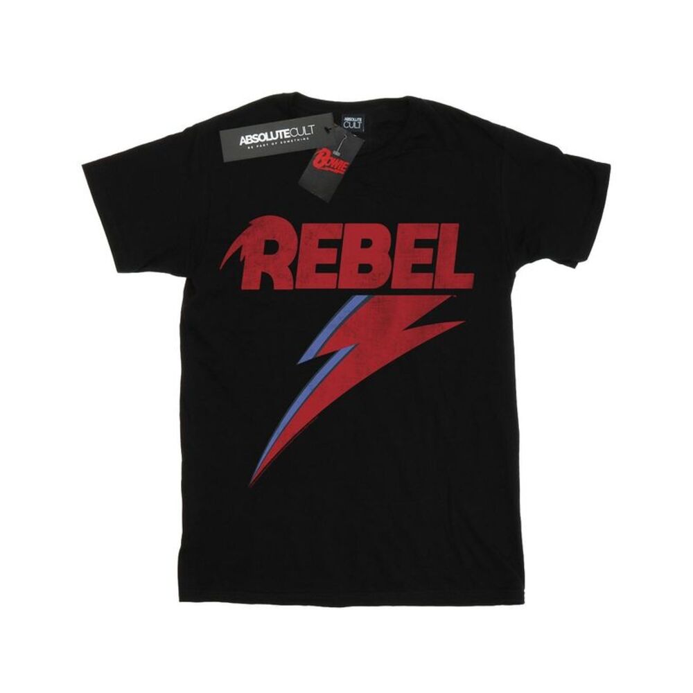 David Bowie Boys Distressed Rebel T-Shirt / Black